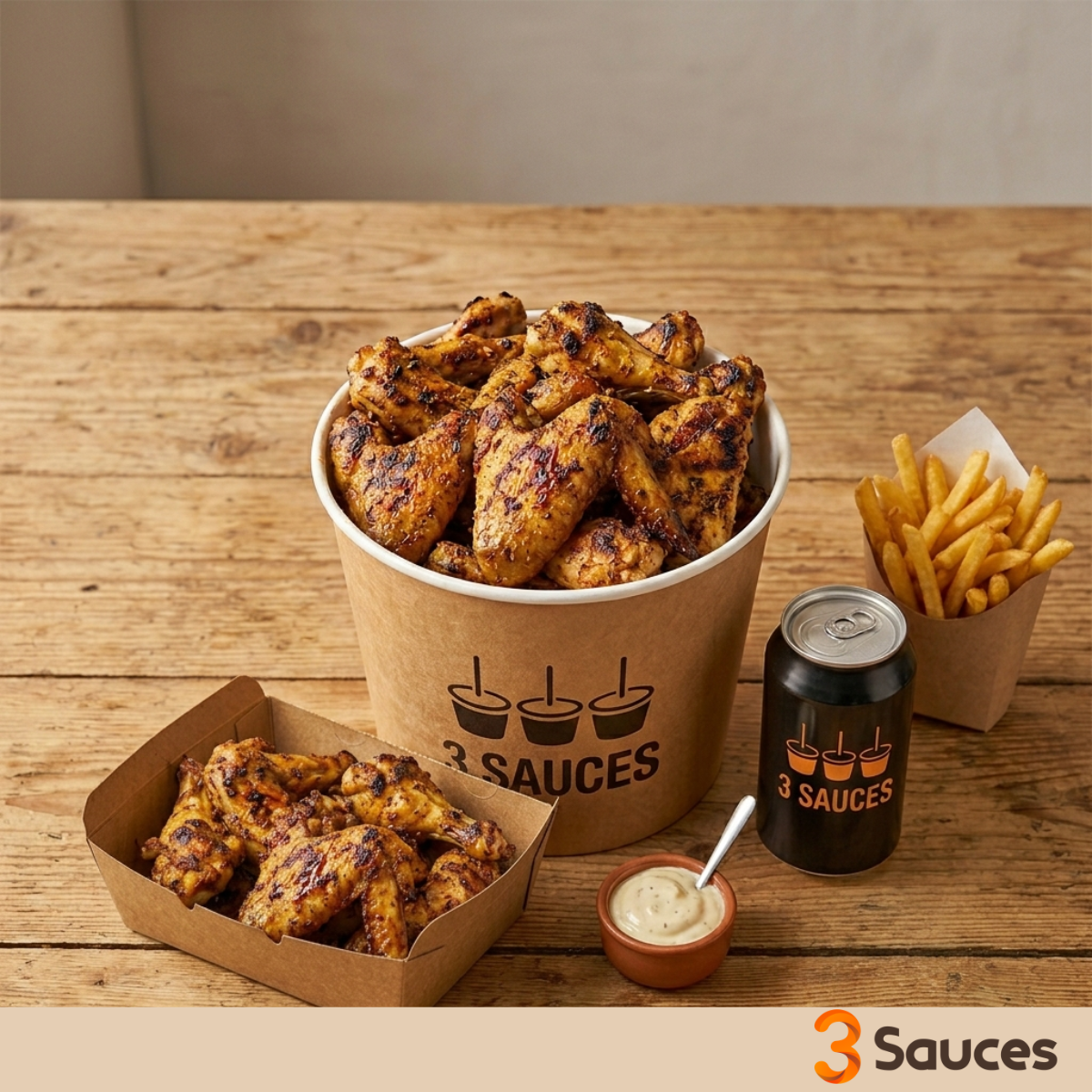 AILES SOLO - 4 ailes + Accompagnement + Canette