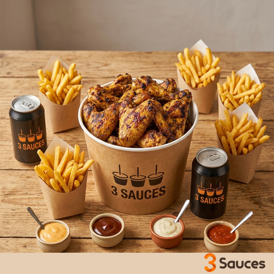 AILES DUO - 8 ailes + accompagnement + 2 canettes